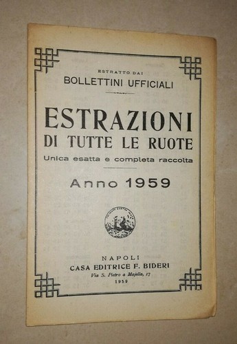 Estrazioni tutte ruote - tutte, le