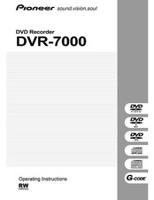 Pioneer DVR-7000 DVD Recorder Owners Instruction Manual