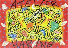 Donzelli Bruno - Serigrafia polimaterica cm 50x70 - Atelier Haring