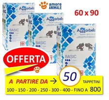 Assorbello BASIC 60x90 - Tappetini Assorbenti Cani 50- 100- 150- 200 fino 800 pz