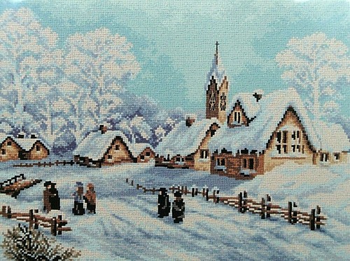 Quadro canovaccio mezzo punto - mezzo,