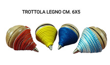 TROTTOLA VINTAGE IN LEGNO DI