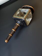 ANTICO FANALE LANTERNA A OLIO PETROLIO DA CARROZZA COMPLETA Originale 