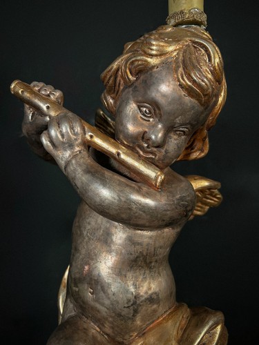 Lampada con putto - con,