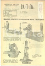 1971 TORINO Ditta RA. CO. MA. Occasioni macchine utensili *Catalogo ILLUSTRATO