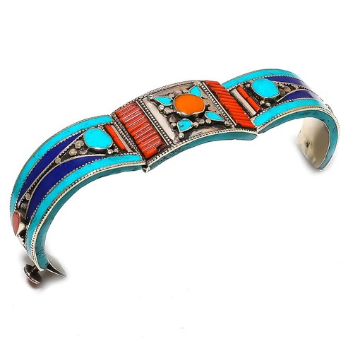 Bracciale nepalese argento - bracciale,