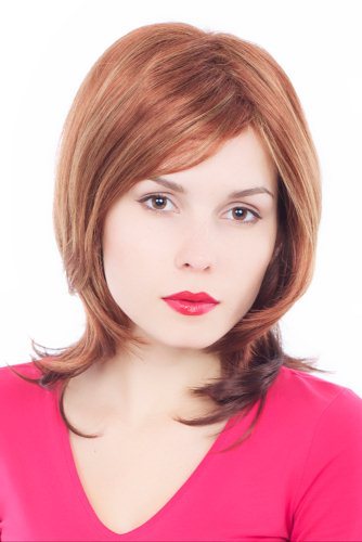 Parrucca donna marrone - parrucca, marrone-rosso