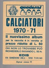 FIGURINA CALCIATORI EDIS
