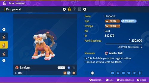 Landorus totem 6iv - 6iv, +