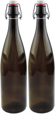 2 Bottiglie Di Vetro Marrone