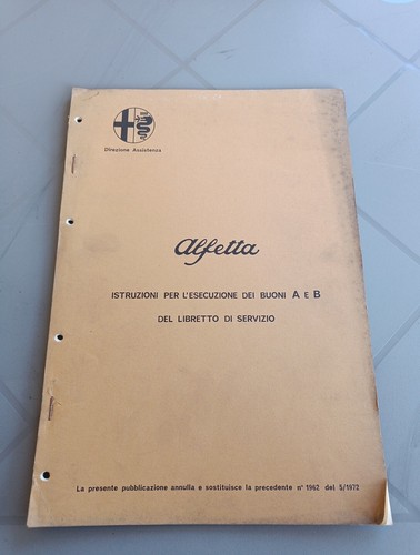 Alfa romeo alfetta - romeo, istruzioni