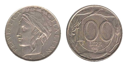 100 lire 1993 turrita - lire,