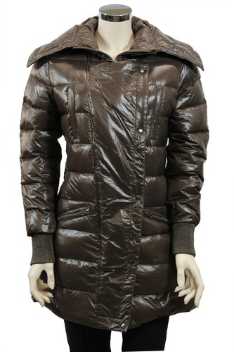 Piumino lungo donna marrone - piumino,