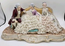 RARO firmato Lg. Luigi Fabris Tenente Ed. Statuina in pizzo 57/250 "La zia" 15"x8" 