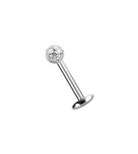 Naso Orecchio Guance Labbra Spina Piercing 1,2mm Labret 3mm Epoxy Sfera E Piatto