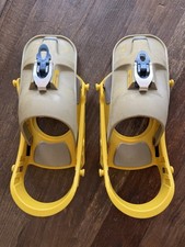 Attacchi Snowboard Burton Personalizzati Giallo 2001 Contorno Made In Italy *Taglia Large