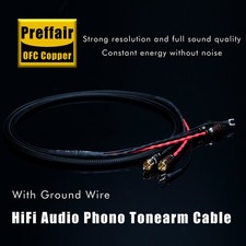 Cavo di Interconnessione RCA Braccio Audio Phono HiFi per Giradischi Hi-Fi Vinile Record