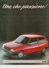 Advertising Fiat Uno che passione ! e scheda tecnica BMW 325i cabrio  Anni 80 