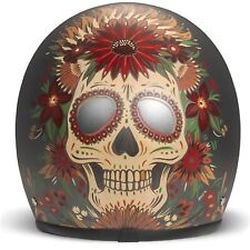 Casco Jet DMD Skull Retro Moto - Leggero, Sicuro, Vintage