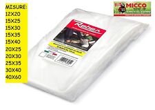 BUSTE SOTTOVUOTO SACCHETTI SACCHI PER ALIMENTI ALIMENTARI SOTTO VUOTO MADE IN IT