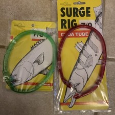 2 esche 7/0 tubo anguilla striper trolling rig kayak pesca cuda cobia mustad