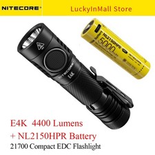Torcia NITECORE E4K 4400LM Torcia Luci EDC con batteria ricaricabile 5000 mAh