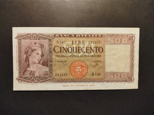 Banconota 500 lire italia - lire,