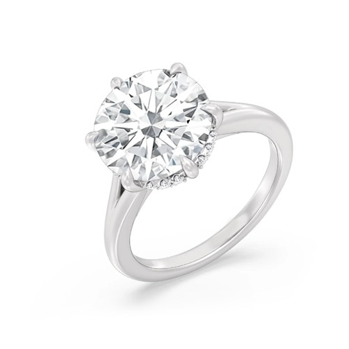 Anello oro bianco kt con - in, 14