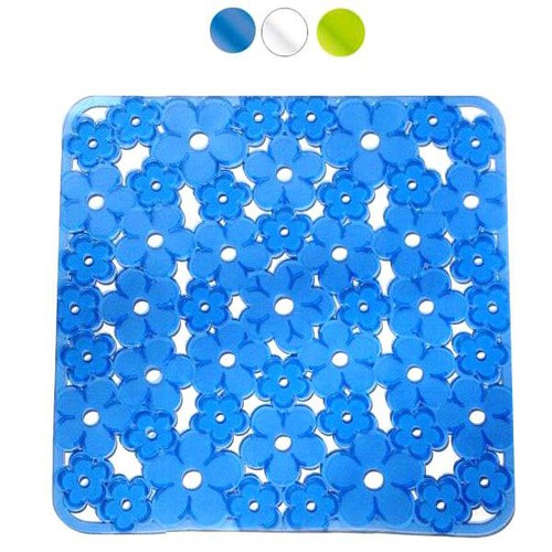 Blue daisy sink mat - blue, 42x32