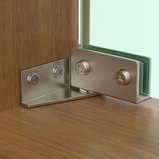 Set 2 cerniere per porte in vetro touch magnetiche dal design efficiente per var