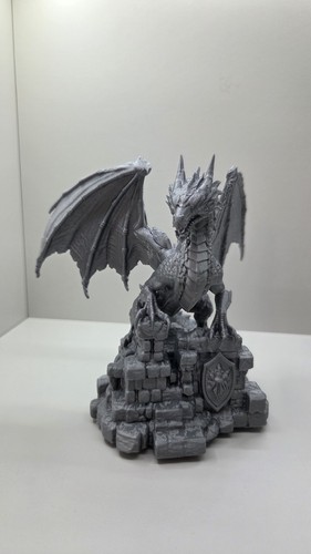 Statua drago fantasy - fantasy, grigio