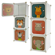 Set 3 cubi contenitori salvaspazio per bambini scaffale porta giocattoli giochi