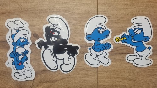 Puffi maxi adesivi sticker - puffi, 4