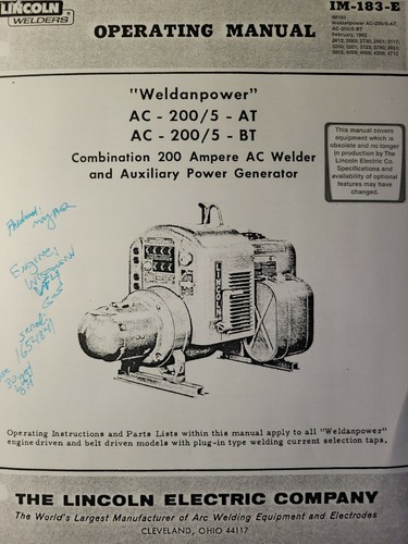 Lincoln weldanpower 200 5 - weldanpower,