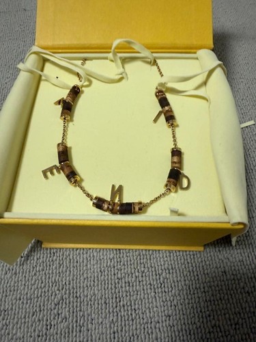 Fendi collana legno resina - collana,