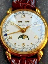 orologio alta classe Henri Duvoisin ORO 18 kt triplo calendario fasi lunari Venere 203