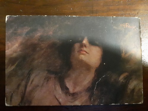 Cartolina illustrata donnina - cartolina,