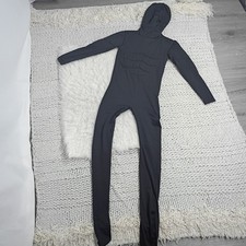 Costume Morphsuit bambino supereroe nero nuovo senza etichette pezzo unico, grande