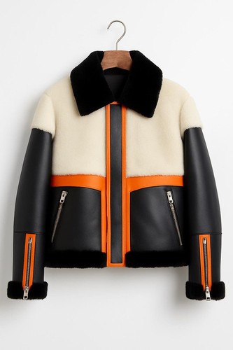Giacca shearling unisex nera