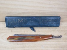 vecchio RASOIO A MANO LIBERA CONTE ROSSO da barbiere vintage barba