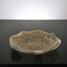 PIATTO VETRO DECORO DORATO