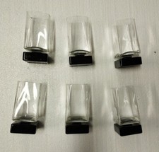 Set 6 Calici Vino Acqua Luigi Bormioli Light & Music Monet piede nero Vintage 