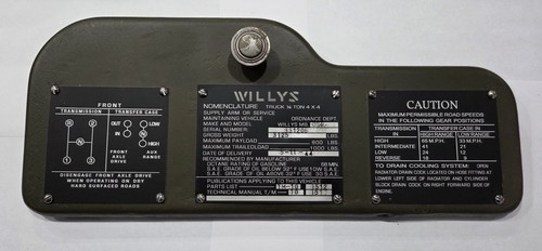 Willys ford gpw - -, data