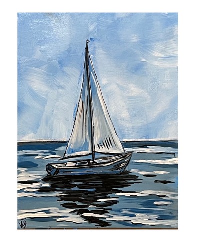 Barca vela blu - barca,