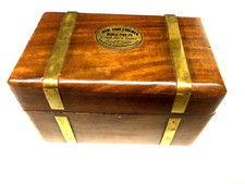 NEW YORK AND BREMEN / BREMEN CAPTAIN'S SUITE VINTAGE BOX IN LEGNO CARTE DA GIOCO