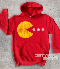 FELPA bambino stampa vintage VECCHI VIDEOGAMES Videogiochi anni ottanta 80