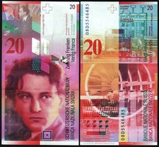 Svizzera 20 franchi 2008, UNC