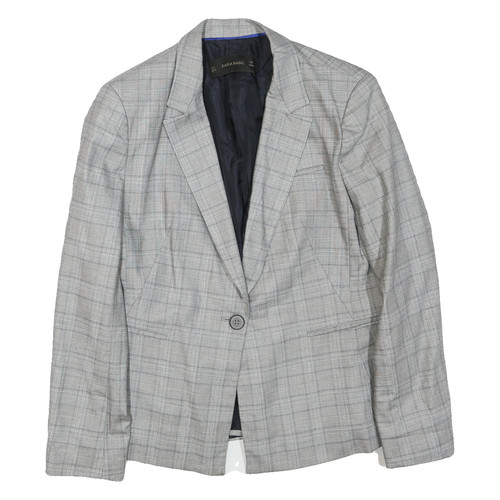 Zara donna grigio quadri - donna,