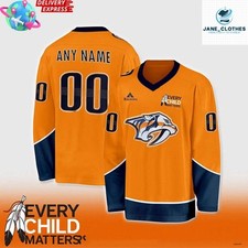 Camicia Hockey Personalizzata Nashville Predators Ogni Bambino Conta 2024 Stampata