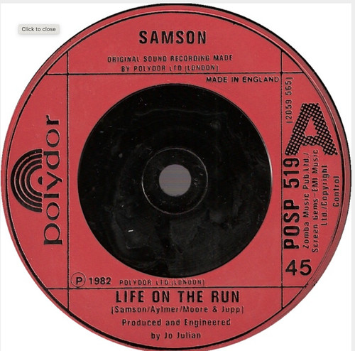 Samson life on the run - -,